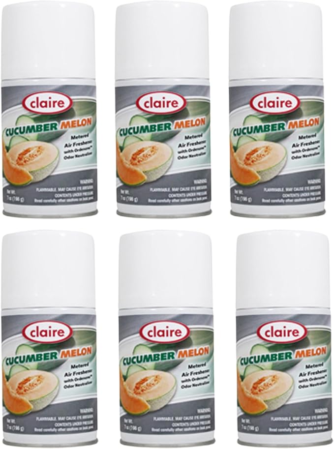 Claire CL109 Cucumber Melon Metered Air Freshener 7 Oz. Net Wt. (6 Pack)