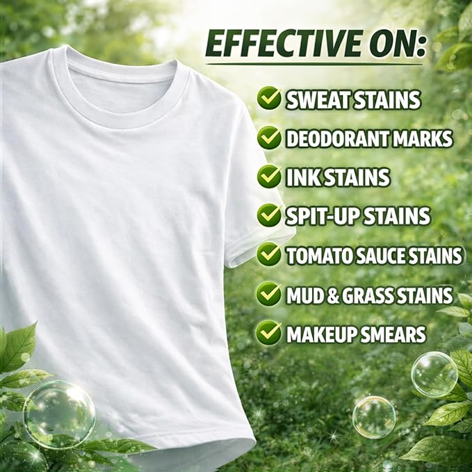 Sweat &amp Deodorant Armpit Stain Remover Spray for Clothes Multi-Stain Cleaning Solution - Yellow Mark Tough Stain Buildup Remover - 16.9 oz
