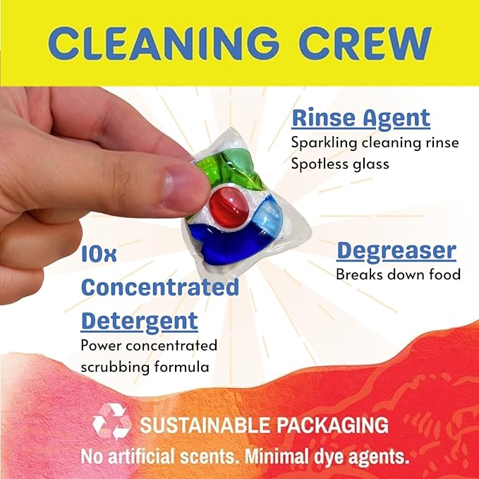 Eco-Spinz Disposal Cleaner and Deodorizer for Kitchen Drains and Sinks Plus Eco-Shines Dishwasher Detergent 3 in 1 Power of Liquid Powder and Gel for Brighter Cleaner Dishes
