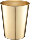 Monarch Abode Metal Bathroom Trash Can – Waste Basket for Bedroom Office Desk &amp Dorm Handcrafted Durable Decorative Brushed Gold Small Trash Can Bathroom Garbage Bin Wastebasket
