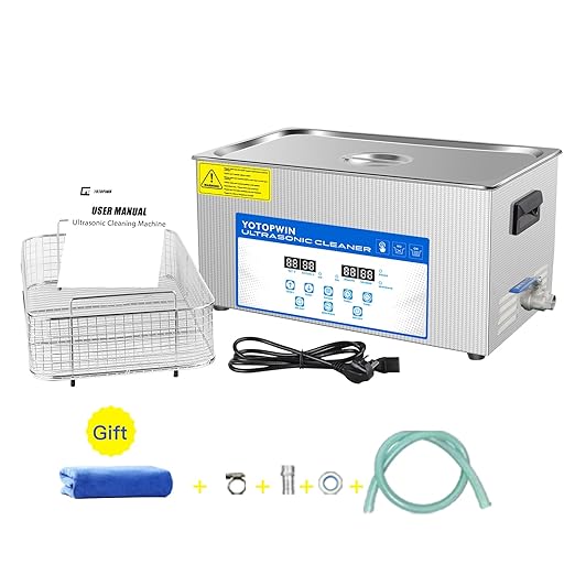 Professional 22L Ultrasonic Cleaner Ultra Sonic Part Cleaner 110V 480W Digital Ultrasonic Carburetor Cleaning Machine for Bulk jewelries Eyeglasses Watches Circuit Boards Lab Tools Auto Parts