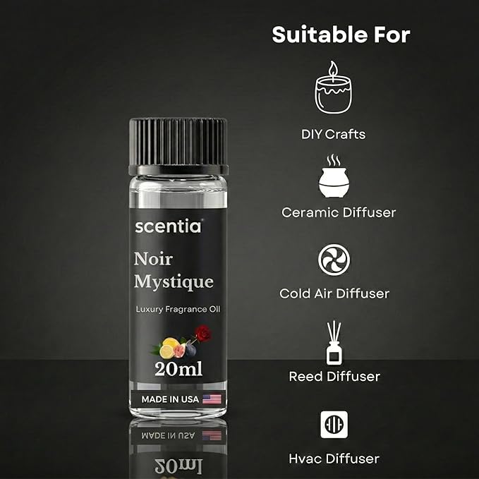 Scentia Luxury Fragrance Collection Diffuser Oils – 3×20 ml Aromatherapy Set | Premium Scents Inspired by 5-Star Destinations | Long Lasting Aroma Gift-Ready Essential Oil Blend