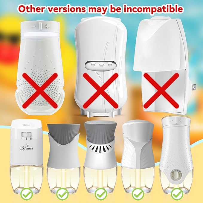 Plug In Air Freshener Refills for Home – Jasmine Hawaiian Cotton Scent 12 Count 7.92 Fl Oz Compatible with Air Wick &amp Glade Not for Glade Plus Scented Refill for Home Bathrooms Bathroom U