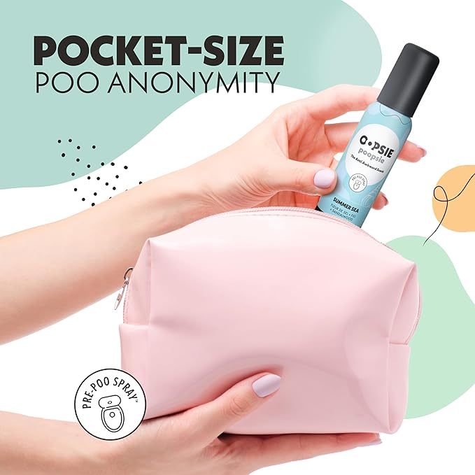 OOPSIE POOPSIE - Summer Sea - Before &amp After You Go Toilet Spray 2oz - Portable Odor Eliminator - 4 Pack