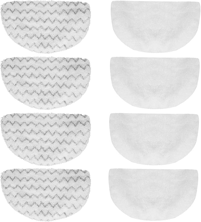 8 Pack Replacement Steam Mop Pads for Bissell Powerfresh Steam Mop 1940 1440 1544 1806 2075 Series Model 19402 19404 19408 19409 1940a 1940f 1940q 1940t 1940w B0006 B0017 Washable Cleaning Pads