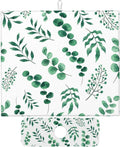 Watercolor Plant Green Leaves Dish Drying Mat for Kitchen Counter 16x18 Microfiber Absorbent Fast Dry Mat 2Pcs Dish Mat Faucet Mats Sets Large Drying Kitchen Mat Kitchen Drying Pad