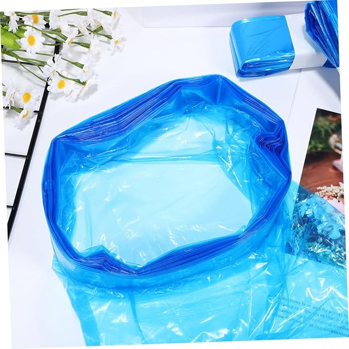 Mikikit 5 Rolls Pe Blue Diaper Pail Bags 260mm X 7m Thickened Odor-proof Trash Bags for Diaper Storage and Home Trash Containers