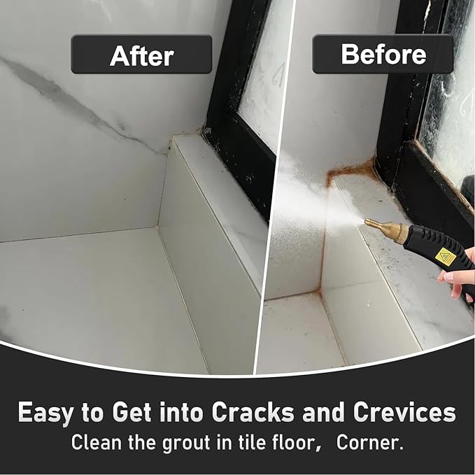 Handheld Steam Cleaner Steam Cleaner6 Speed Knob and 105 High TemperatureHandheld Multi Surface Natural for Floors Tiles Automotive Home Cleaning (US Plug 110V)