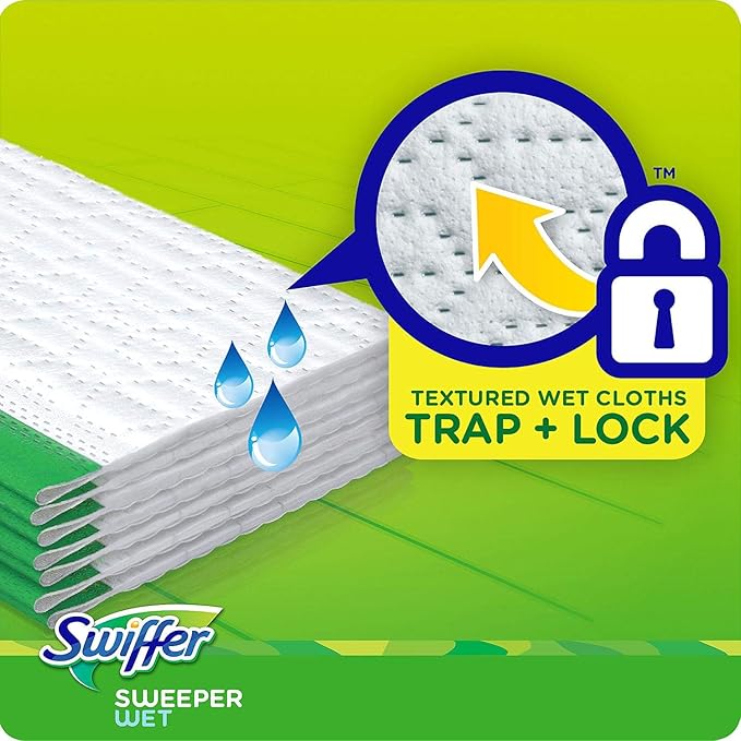 Swiffer Sweeper Wet Cloth Refill White 64 Count