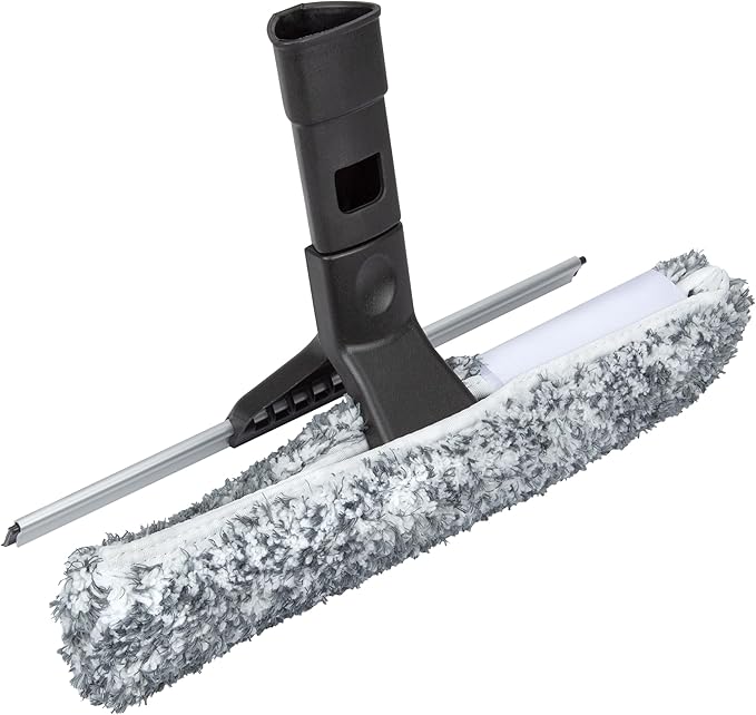 SWOPT 12 Combination Squeegee Head - Blade With Detachable Microfiber Scrubbing Pad - Interchangeable With All SWOPT Products for Efficient Cleaning and Storage