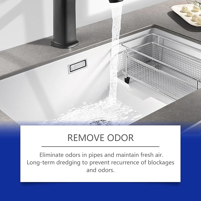 Powerful Drain Unclogging Powder for Toilets Kitchen &amp Sink - Eliminates Odors Prevents Blockages &amp Restores Flow Instantly(3PCS)