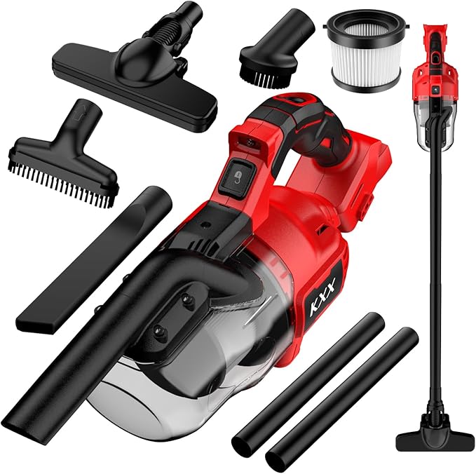 KXX Cordless Vacuum for Milwaukee M18 Battery 5 in 1 Handheld Electric Vacuum Cleaner with 500W Powerful Motor 46 CFM Portable Hand Vacuum with Filtration HEPA for Floor Carpet Car (Tool Only)