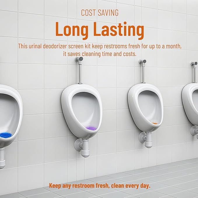16 PCS Urinal Screen Deodorizer Urinal Cakes Anti-Splash Odor Protection for Men Bathroom Restroom Toilet Lemon Ocean Orange &amp Lavender Scents