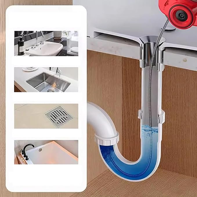 Professional Sewer Toilet Clogged Cleaning Tool Electric Pipe Unclogger Portable 3/4-2 Pipe Dredging Machine Drain Cleaner