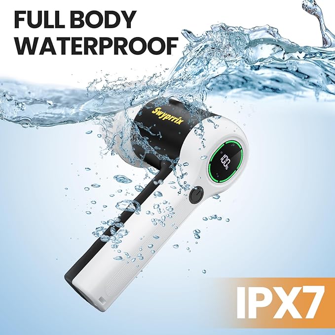 Electric Bathroom Cleaning Brush Cordless Spin Scrubber Full Body Waterproof IPX7 with 6 Replaceable Brush Heads for Bathtub/Kitchen/Window/Home Cleaning -SD-CTB02