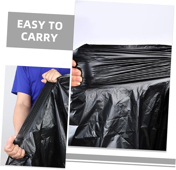 SOIMISS 50pcs Large Black Heavy Duty Trash Bags 80x100cm for 100l Garbage Bin Commercial Gardening Kitchen Waste Contractor Bags