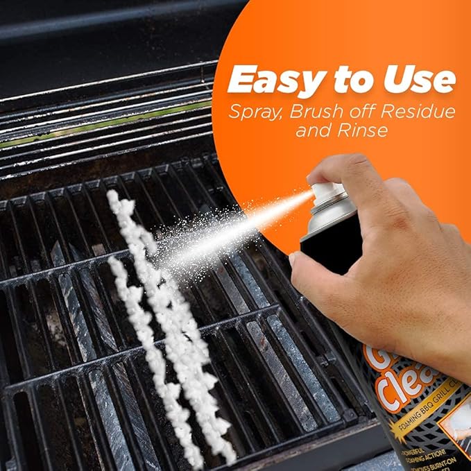 Fuller Brush Grill Cleaner - Heavy Duty Foaming Spray for Cleaning Oven Grilling Griddle &amp Iron Plate - Safe &amp Easy Grease Remover for Clean BBQ Racks &amp Grills 6 Pack
