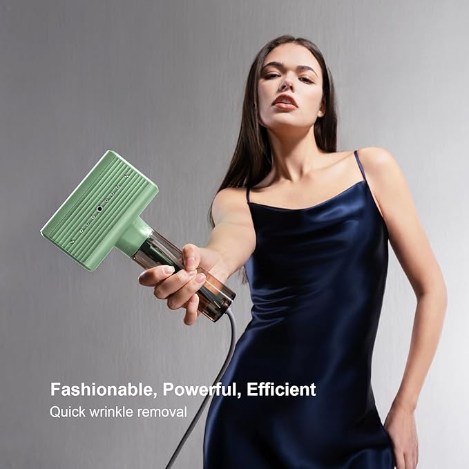 G10 Pro Steamer for Clothes Global Voltage Adaptation Handheld Garment Steamer Dual Steam Modes1200W Mini Steam Iron for Travel and Home (100-240V Green)