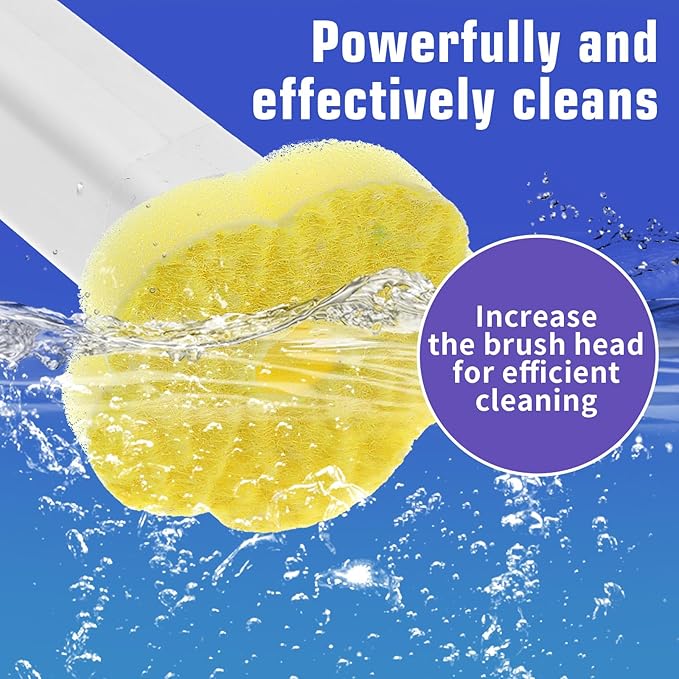 Disposable Toilet Brush Cleaning System with 60pcs Refills Pads Replacement Heads Toilet Cleaning Stick Wall Mounted Toliet Wand Kit Bathroom Maintenance Toilet Bowl Cleaner Wands Holder and Set