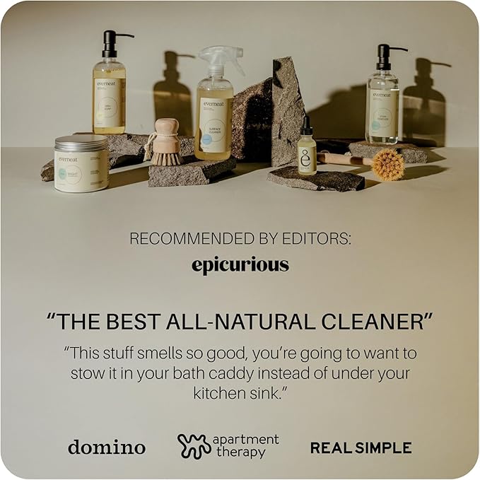 Everneat Oven Cleaning Kit: Natural Oven Cleaner and Kitchen Cleaner | Heavy Duty | Grill Cooktop &amp Rack | Fume-free &amp Safe to Clean All Ovens (Purify) | Non-toxic | Refillable Plastic Jar &a