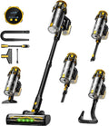 Cordless Vacuum Cleaner for DeWalt 20V Battery 45KPA 400W Vacuum Cleaners for Home Self-Standing Stick Vac w/LED Display Anti-Tangle Lightweight Vacuum for Carpet Floor Car(Battery Not Included)
