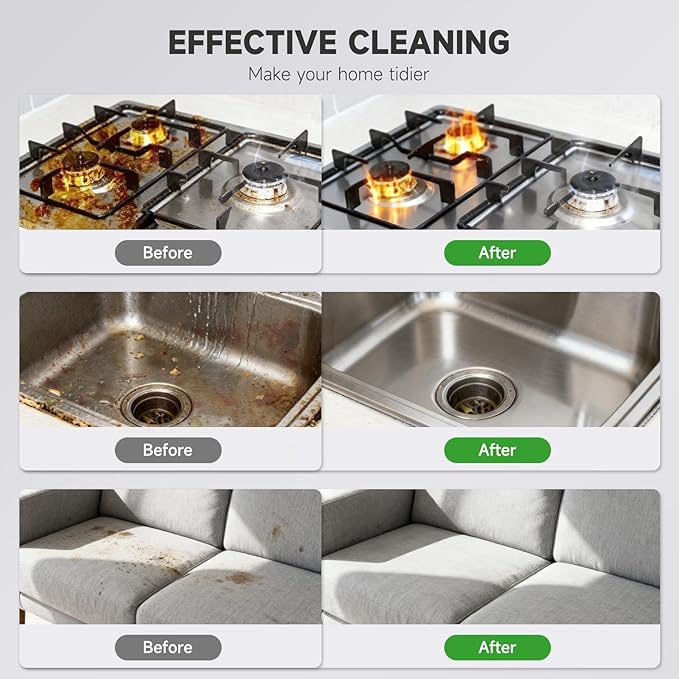 Steam Cleaner for Home Powerful Steamer for Cleaning 4Bar Pressure &amp 15S Instant Heat Multipurpose Cleaning Steamer with Replacement Heads for Home Dirt Grease Grout TileFloor Car Detaili