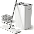 JOYMOOP Mop and Bucket Set with Wringer Flat Mops for Floor Cleaning Wall Mop Cleaner with Long Handle Hardwood Floor Mop with 6 Microfiber Pads
