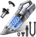 Handheld Vacuum Cordless 16000PA Strong Suction Hand Held Car Vacuum Cleaner Portable Hand Vacuum Rechargeable with Multi-Nozzles &amp LED Light for Home Car Office Pets