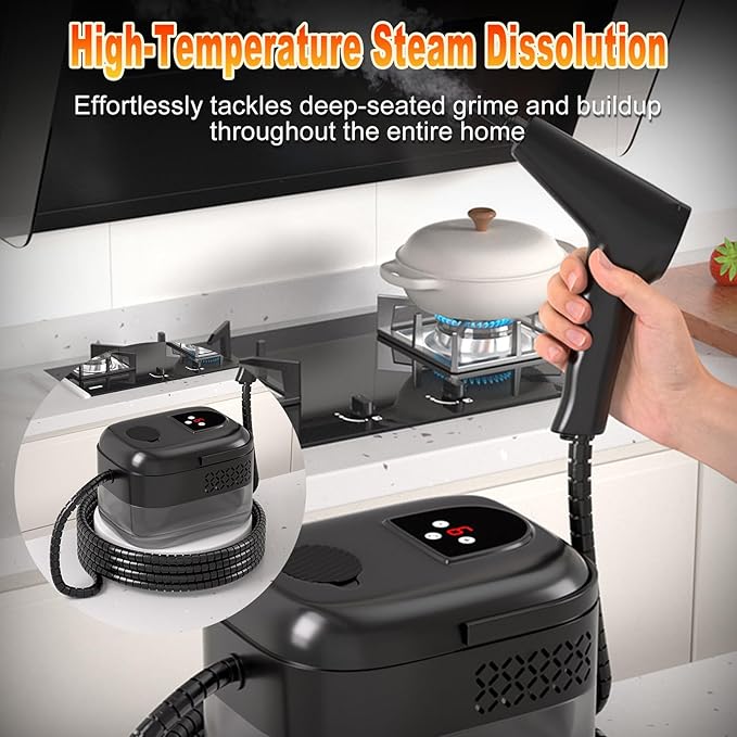 Generic Steam Cleaner 1500W High Pressure Portable Handheld Steaming Cleaner Kitchen Hood Refrigerator