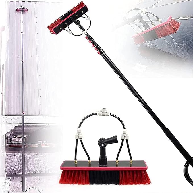 Telescopic Window Cleaner Kit 3.6-10.8m - Water Fed Brush Extendable Pole for Solar Panel &amp Conservatory Roof Cleaning Efficient Window Cleaning Tool