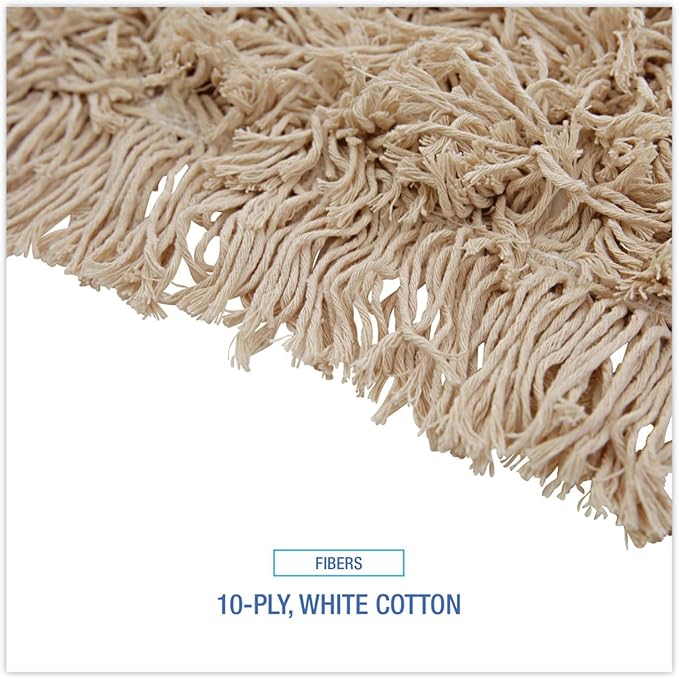 Boardwalk Industrial Dust Mop Head Hygrade Cotton 60w X 5d White