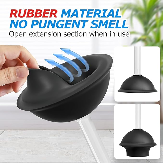 3Pack 2 in 1 Toilet Brush and Plunger Set Extended Handle PlungerToilet Bowl Brush Plunger SetBathroom Cleaning ToolsToilet Brush Plunger ComboCleaning BrushCleaning Supplies White