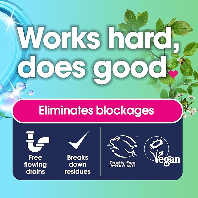 Ecozone Kitchen Drain Unblocker Non-Toxic &amp Bleach-Free Non Corrosive Cleaner Enzyme Solution Breaks Down Soap Grease &amp Organic Blockages in Plug Holes Septic Tank Safe &amp Vegan Friendl