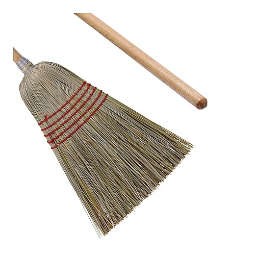 Boardwalk Corn/Fiber Brooms Corn/Yucca Bristles 53.5 Overall Length Natural 6/Carton