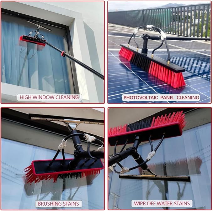 Telescopic Rod Window Cleaning3.6-10.8M Solar Panel Cleaning Brush and Pole with Water Supply Truck Window Window Glass Pan 55CM10.8M