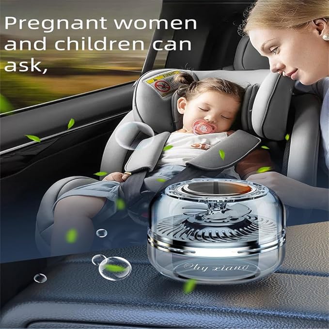 1 Air Freshener Solar Car Perfume Seat Light Energy Sensing Rotating Perfume Essential Oil Perfume Car accessories Bring You Comfortable Driving Usually Lasting About 3 months (Brown Fantasy)