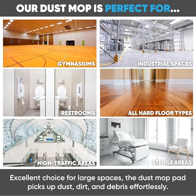 24 Mojave Microfiber Dust Mop System with 2 Dust Pads - Quickly Clean Hardwood Laminate Tile Stone Concrete