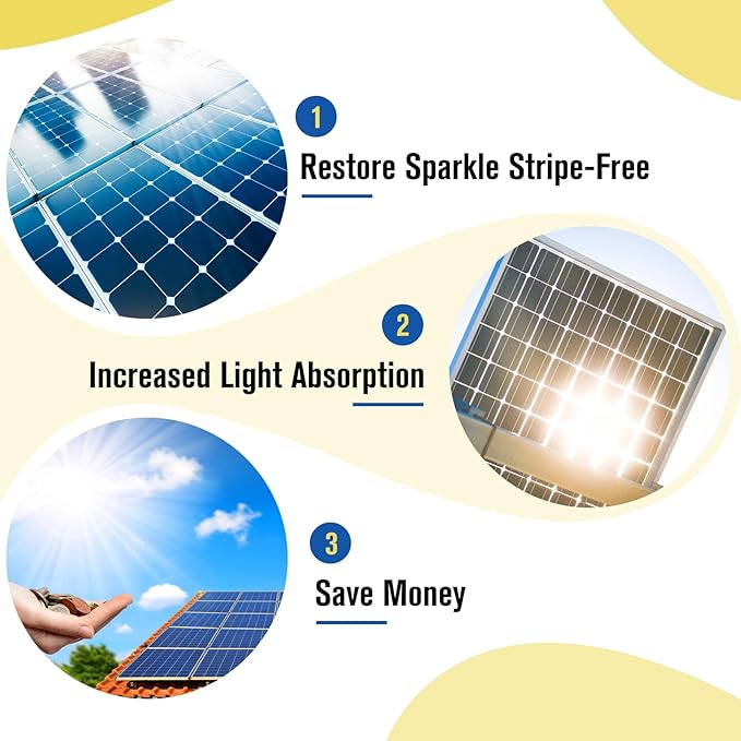 Teexpert Solar Panel Cleaner (1Gallon Makes 600 Gallons) Ultra Concentrated Glass &amp Solar Panel Cleaning Pro Quick Dry Streak-Free Remove Dirt Dust Droppings Fingerprints Oils &amp Water Sp