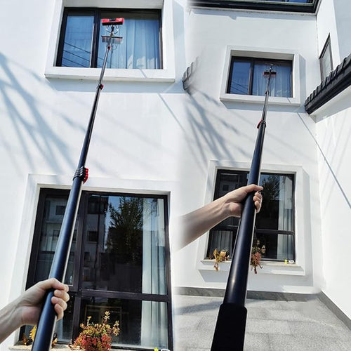 18FT-36FT Window Cleaning Pole Window Washing KitTelescopic Brush Extendable Cleaner Conservatory RoofCleaning Photovoltaic and Solar Panels