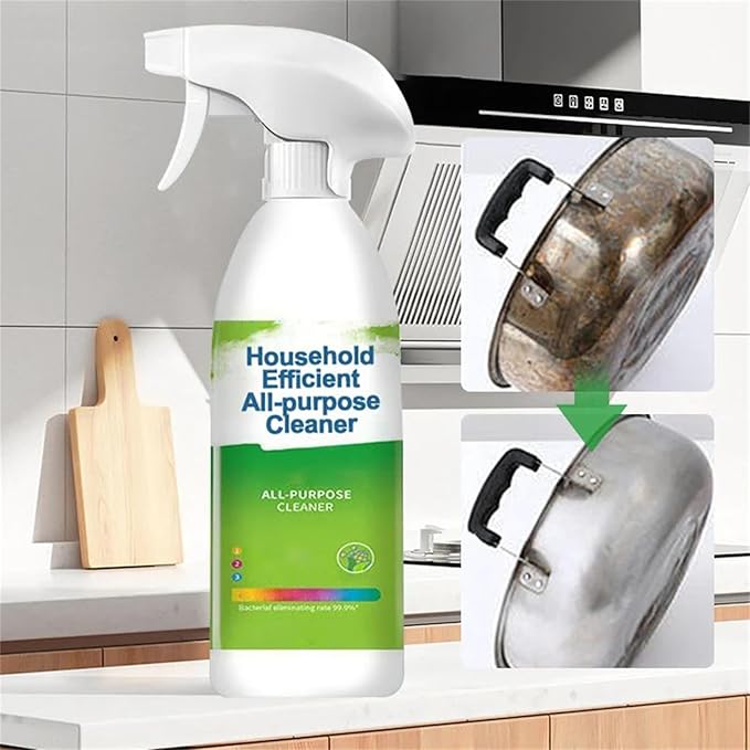 500ml Household Efficient All-Purpose Cleaner Kitchen Heavy Oil Cleaner Spray Multi-effect Degreasing &amp Stain Removal Agent for Oven Stove Range Hood Pots and Pans (1PC)