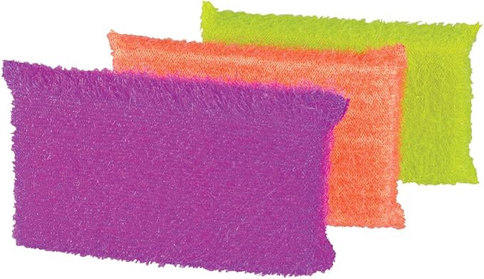 Casabella Multicolor Cellulose Scrub Sponges Blue/Yellow/Pink (Pack of 36)