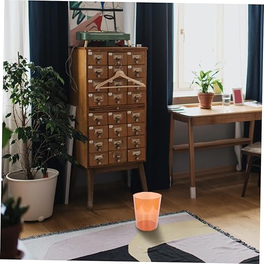 Creative Transparent Flower Bucket Multifunctional Trash Can Home Wastebasket Decorative Holder for Office Bedroom with Elegant Simple Design