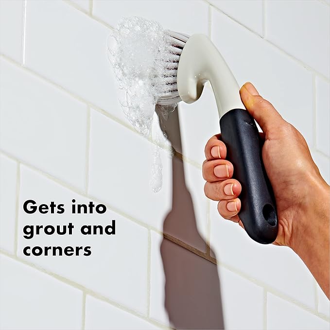 OXO Good Grips Grout BrushWhite &amp Good Grips Heavy Duty Scrub Brush
