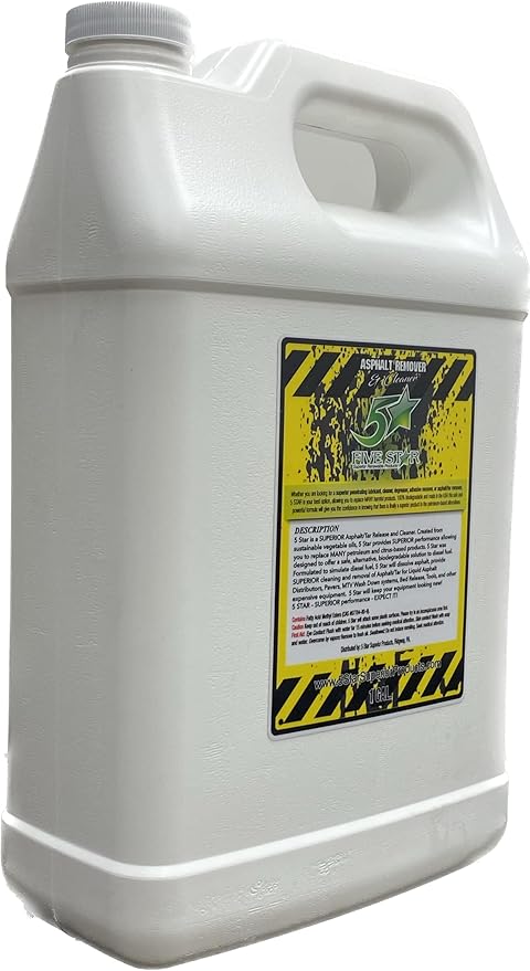Asphalt Remover - 1 Gallon. Biodegradable Cleaner USDA Certified BioBased Product No Offensive Odor Superior Formula out-works dangerous products