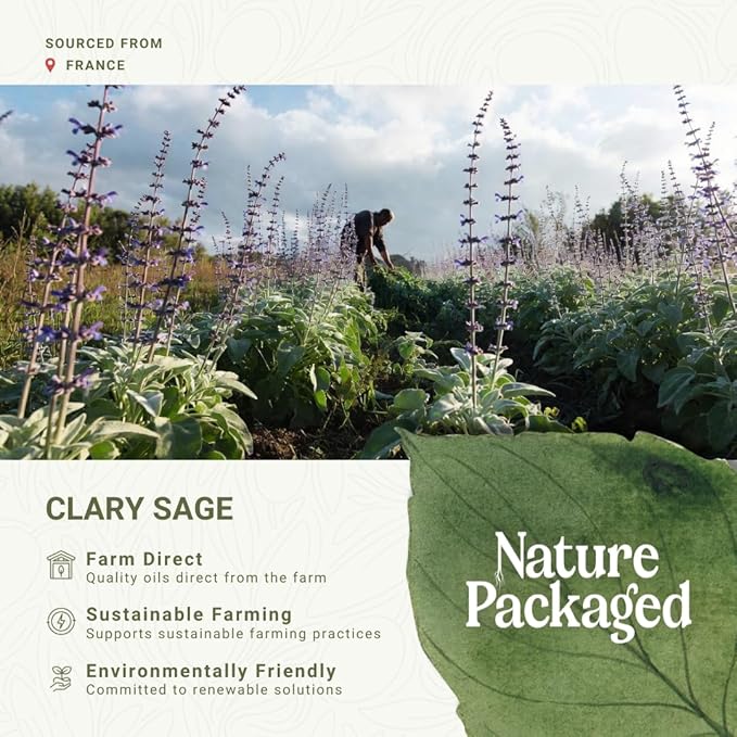 Clary Sage Essential Oil - Direct from France - Steam Distilled - Aceite de Salvia Esclarea for Aromatherapy Massage Diffuser DIY Candle and Soap Making - 2lbs