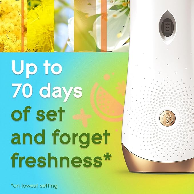 Glade Automatic Spray Refill Radiant Bloom Scented Air Freshener for Home and Bathroom 6.2 Oz 6 Pack