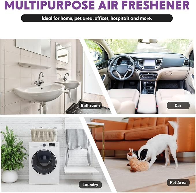 WIZARD Odor Eliminator Gel Beads - 12 oz Pack of 12 - Air Freshners For Bathroom. Rooms Per Areas and Car Freshner (FRESH LAVENDER)