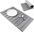 Stone Dish Drying Mat for Kitchen Counter 24x16 Collapsible Large Stone Dish Drying Mat Eco-Friendly Absorbent Diatomaceous Earth Mats for Cups Dishes Bottles(Medium grey)