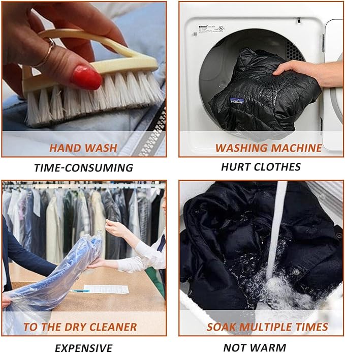Down wash Cleaner Cleaning Down Dirt Effective Strong Cleaning Performance wash-in Cleaner for Laundry Down-Filled Coat Jackets Garments