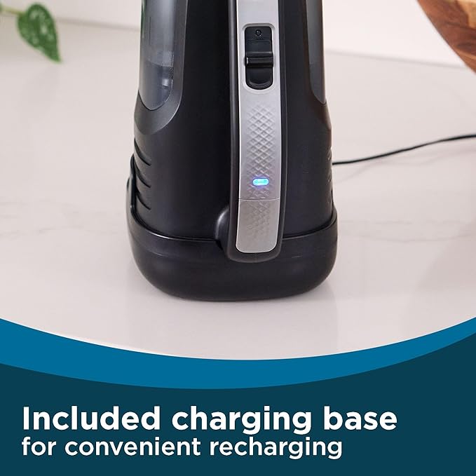BLACK+DECKER Dustbuster Reveal Handheld Vacuum Cordless Car Vacuum Portable Cordless LED Light Long Run Time Rechargeable Lightweight Dust Buster Includes Crevice Tool Charging Base (HLVD320B42)